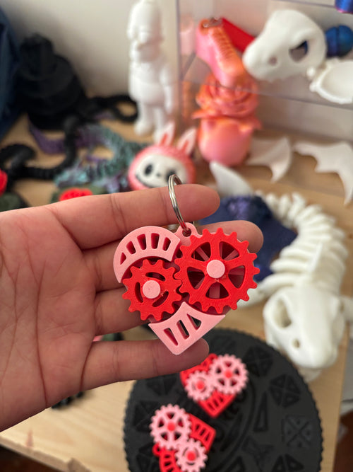 Fidget Heart Keychain.